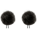 Bubblebee Industries Windbubble Miniature Imitation-Fur Windscreen (Lav Size 1, 28mm, Black, 2-Pack)