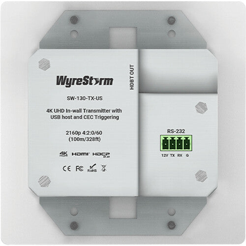 WyreStorm 3-Input In-Wall HDBaseT Transmitter (2-Gang US)