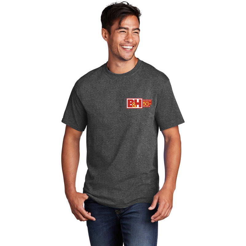 B&H Photo Video Commemorative T-Shirt with B&H Logo & Checklist Graphics (Dark Heather Gray, XXL, Special 50th Anniversary Edition)