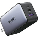 UGREEN Nexode 65W GaN II 3-Port USB Wall Charger (Gray)