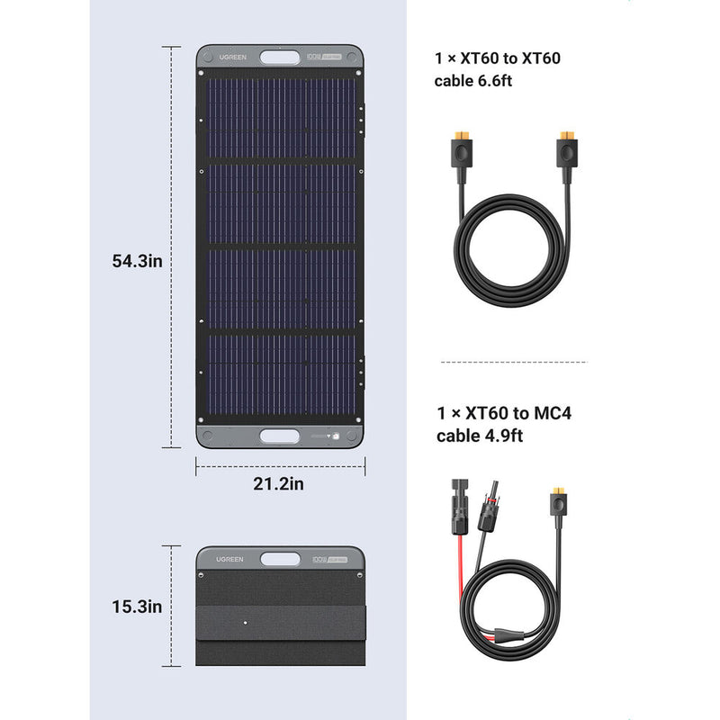 UGREEN 100W Portable Solar Panel