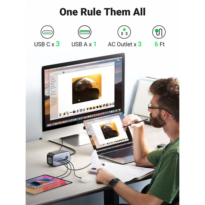 UGREEN 100W USB-C GaN 7-in-1 Desktop Charging Station