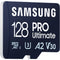 Samsung 128GB PRO Ultimate UHS-I microSDXC Card with Card Reader