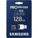 Samsung 128GB PRO Ultimate UHS-I microSDXC Card with Card Reader