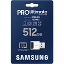 Samsung 512GB PRO Ultimate UHS-I microSDXC Card with Card Reader