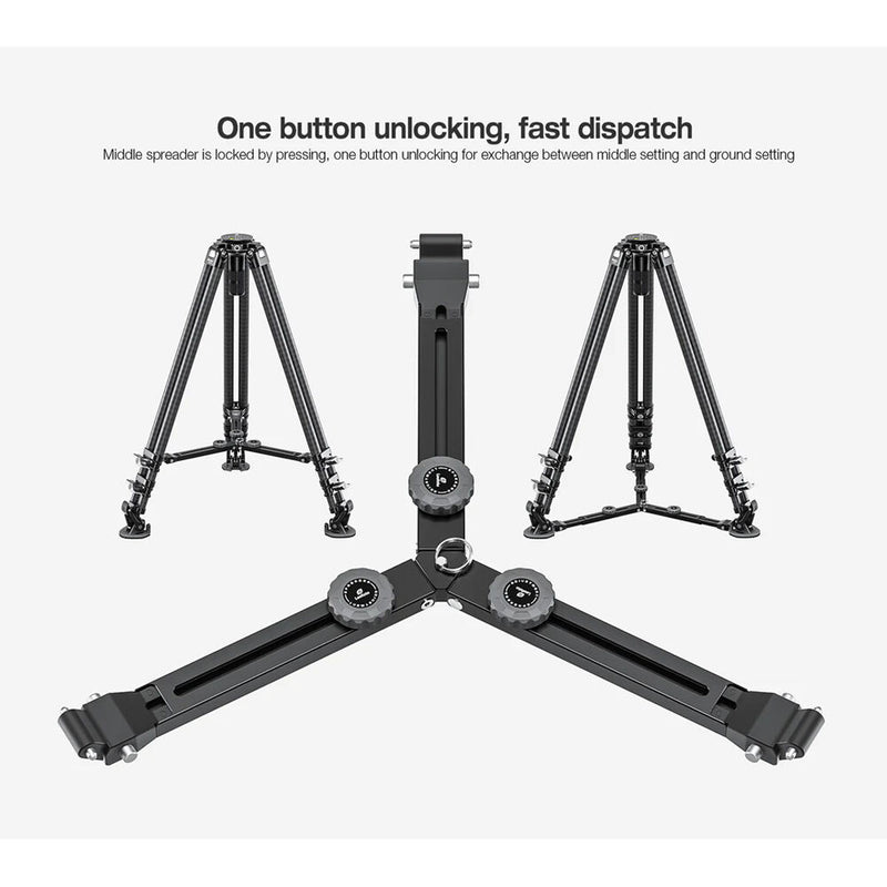 Leofoto LVC-253C Carbon Fiber Twin-Leg Tripod with BV-20 Video Head System