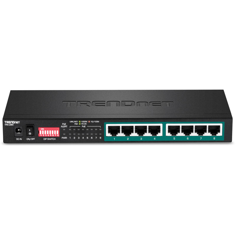 TRENDnet TPE-LG80 8-Port Gigabit PoE+ Compliant Unmanaged Network Switch