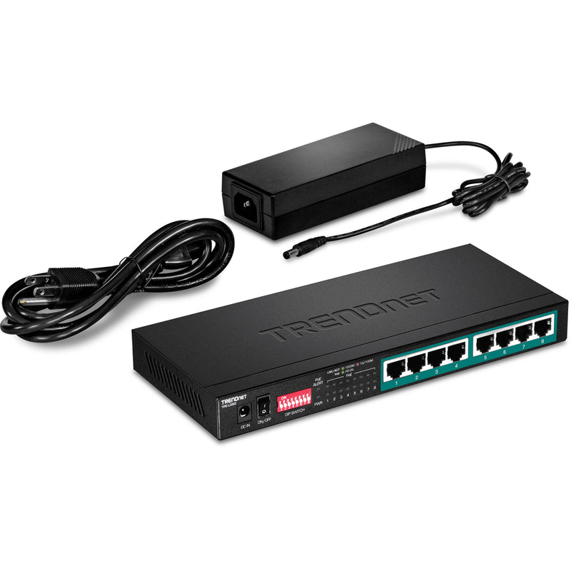 TRENDnet TPE-LG80 8-Port Gigabit PoE+ Compliant Unmanaged Network Switch