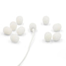 Bubblebee Industries The Microphone Foam for Lavalier Mics Pop Filter (Extra-Small, White, 10-Pack)