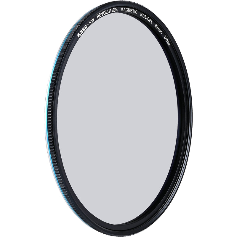 Kase KW Revolution ND/PL Filter with Blue & Silver Band + Magnetic Adapter Ring (82mm, 3-Stop )