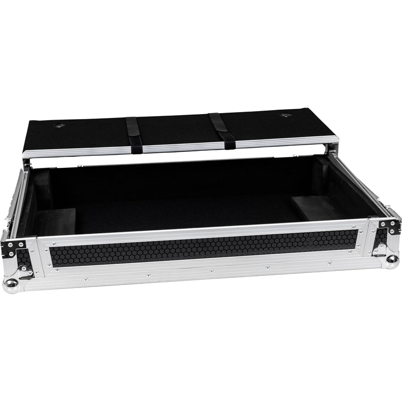 Headliner Flight Case with Laptop Platform and Wheels for RANE DJ FOUR (Silver/Black)