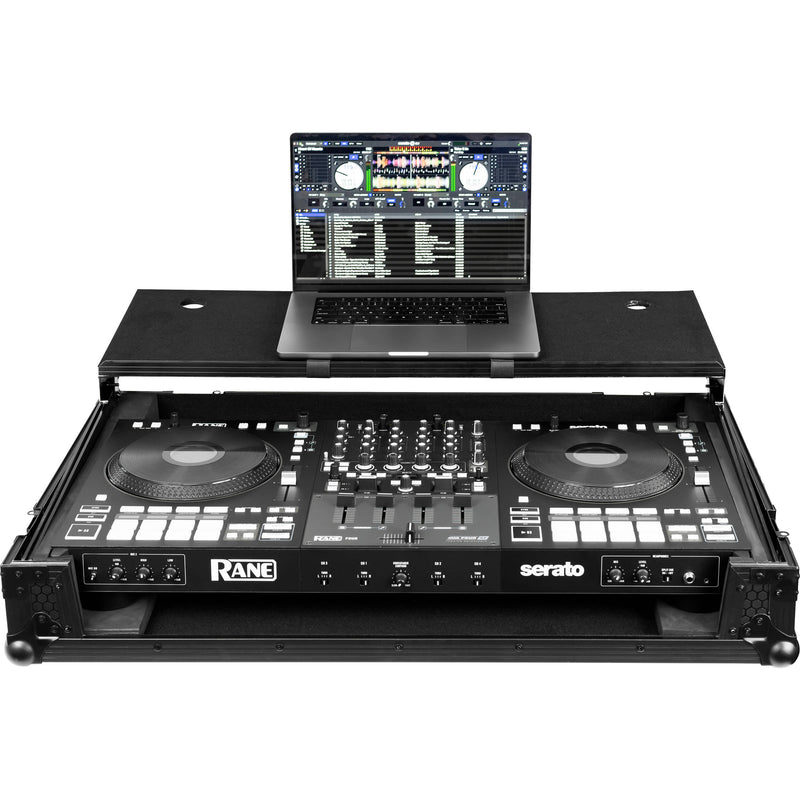 Headliner Pitch Black Flight Case with Laptop Platform and Wheels for RANE DJ FOUR (Black)