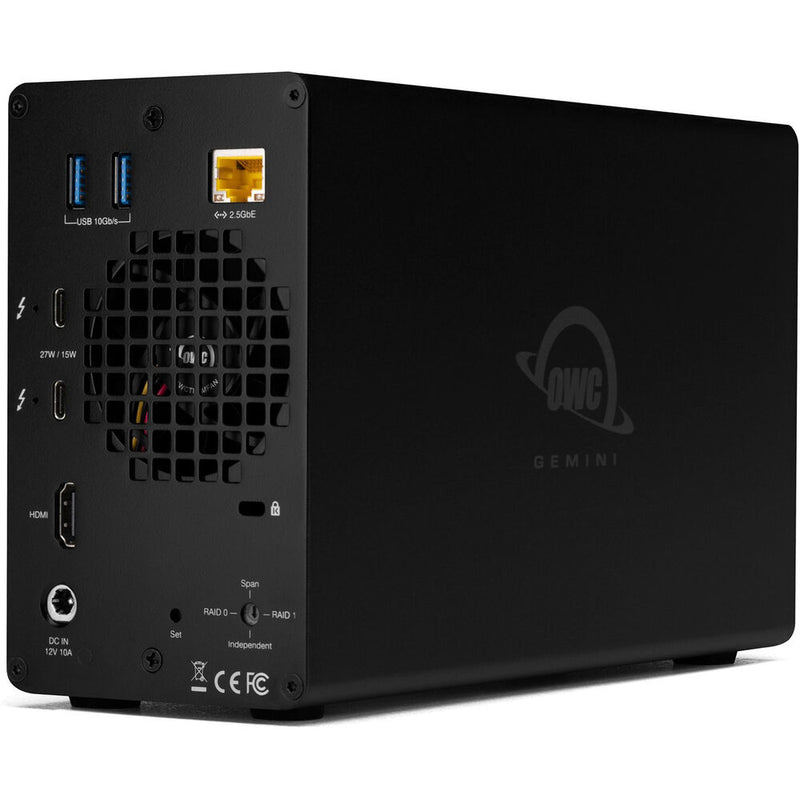 OWC Gemini 40TB 2-Bay Thunderbolt 3 Raid Array (2 x 20TB)