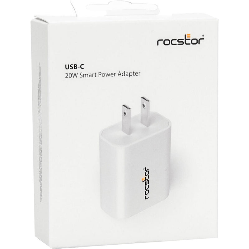 Rocstor 20W Smart USB-C Power Adapter (White)