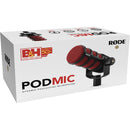 RODE PodMic Dynamic Podcasting Microphone (Red, Special 50th Anniversary Edition)