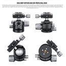 Leofoto LH-47 47mm Low-Profile Ball Head with QP-70N Quick Release Plate