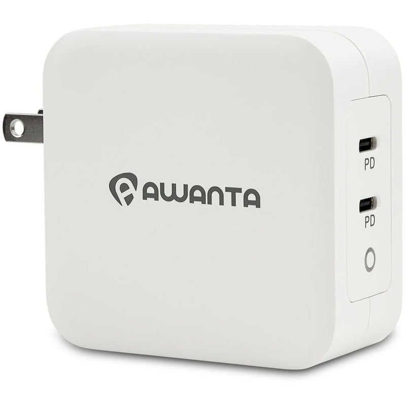 Awanta 100W USB-C GaN Dual Port Wall Charger (White)