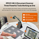 IPEVO V4K-S Document Scanner, Scanner Pad & OCR Software Kit