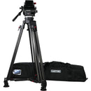 Cartoni Focus 22 Cine Fluid Head with 1-Stage Carbon Fiber Tripod, Mid-Level Spreader, Pan Bar & Bag Kit (100mm)