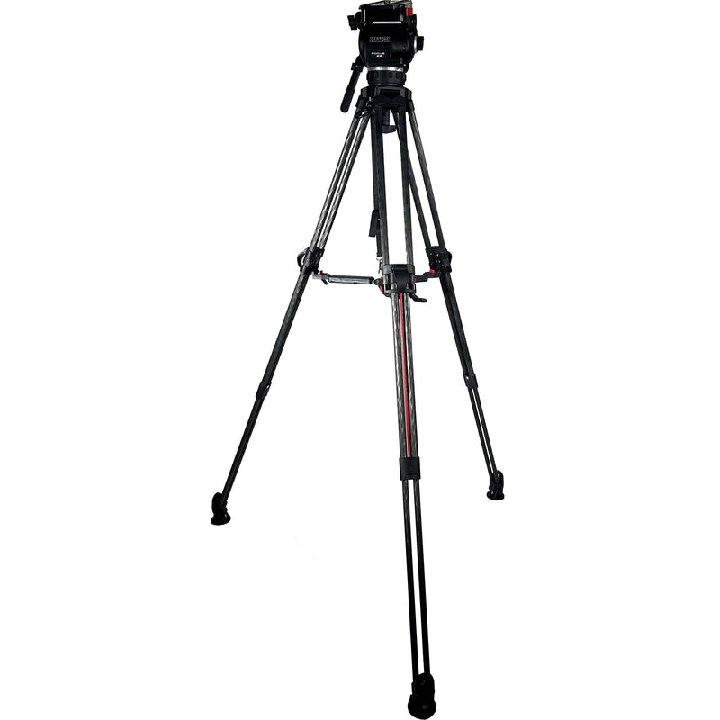 Cartoni Focus 22 Head with 2-Stage Carbon Fiber SmartStop Tripod with Mid-Level Smart Spreader Kit (100mm)