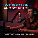 Logitech G Compass Desktop Microphone Boom Arm for Gaming (Black)