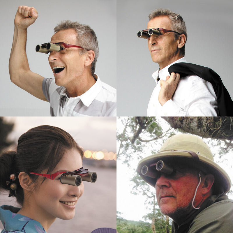 KabukiGlasses 4x13 HD Theater/Opera Glasses/Binoculars (below 10/100 Vision, Burgundy)