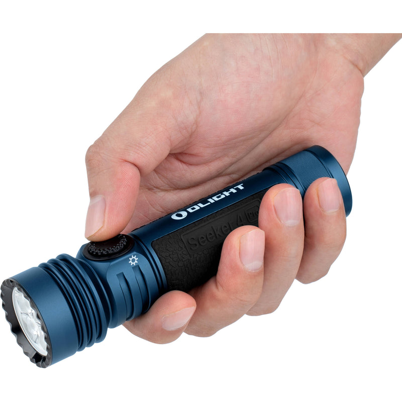 Olight Seeker 4 Pro Rechargeable LED Flashlight (Cool White LED, Midnight Blue)