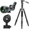 Vanguard 20-60x80 Endeavor HD 82A Angled-Viewing Spotting Scope Bundle with Tripod & Digiscoping Adapter