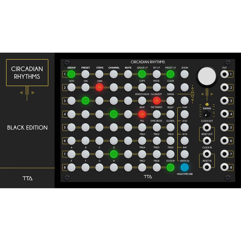 TipTop Audio Circadian Rhythms Performance Sequencer Eurorack Module (36 HP, Black)