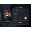 Fenix Flashlight E-Spark Rechargeable Keychain Flashlight & Emergency Power Bank