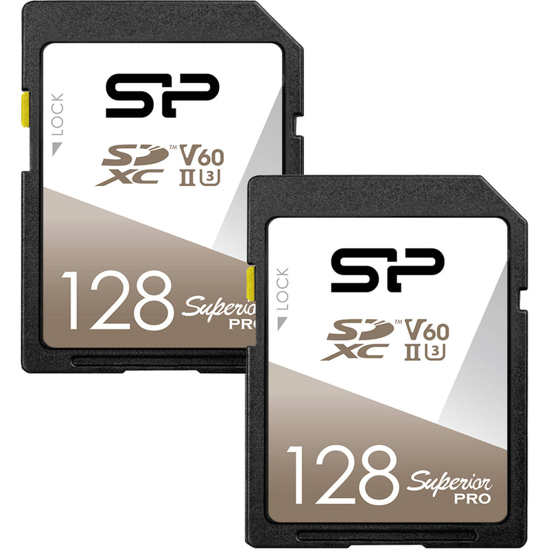 Silicon Power 128GB Superior Pro UHS-II SDXC Memory Card (2-Pack)