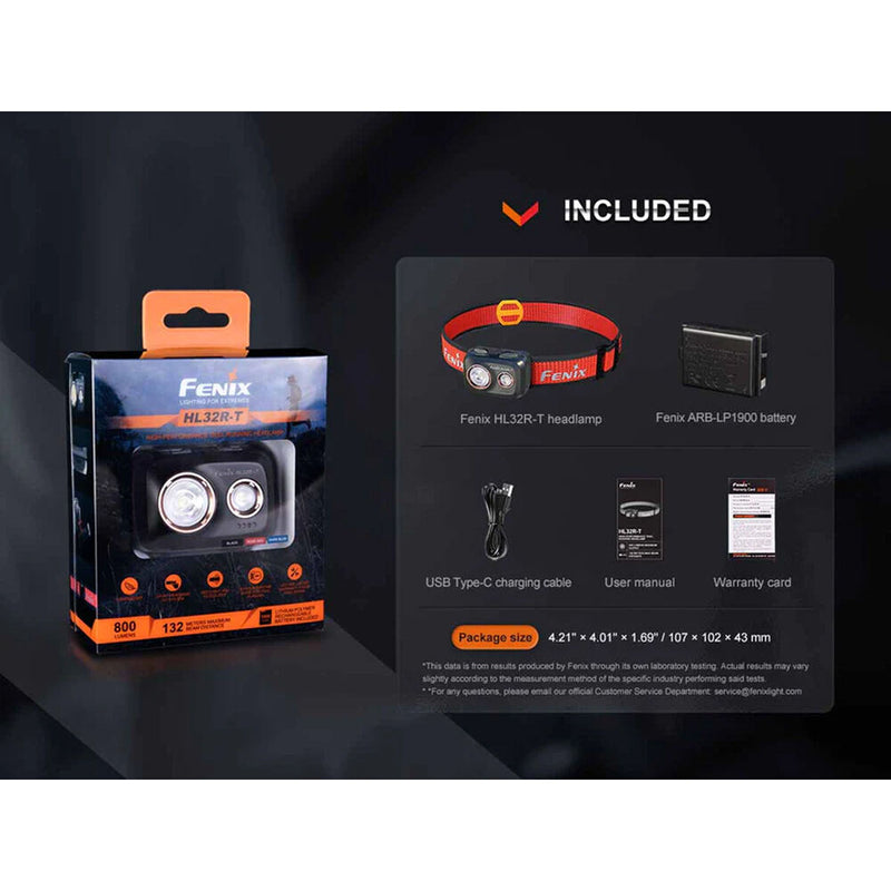 Fenix Flashlight HL32R-T Rechargeable Headlamp (Red)