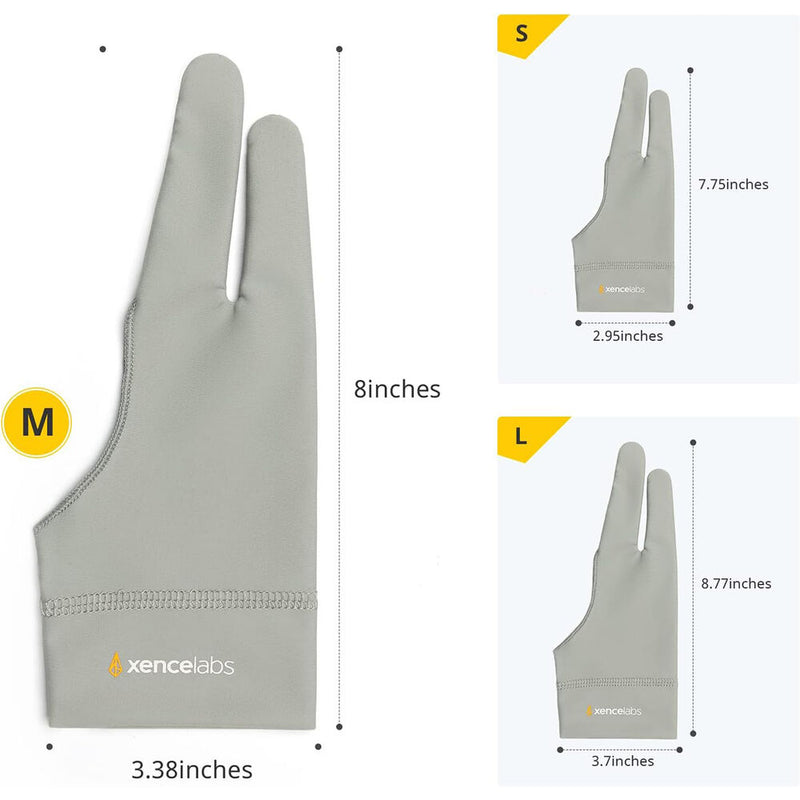 Xencelabs Drawing Glove (Large, Gray)