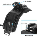 CAMVATE Shoulder Pad with V-Lock Receiver and 15mm LWS Rod Clamp