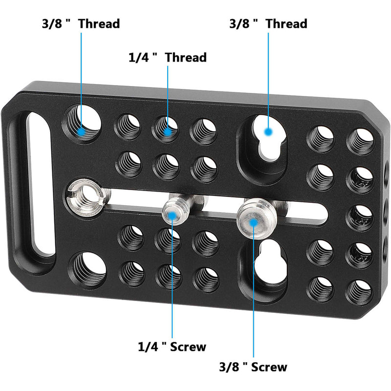 CAMVATE Multipurpose Cheese Plate with 1/4"-20 and 3/8"-16 Threads