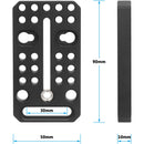 CAMVATE Multipurpose Cheese Plate with 1/4"-20 and 3/8"-16 Threads