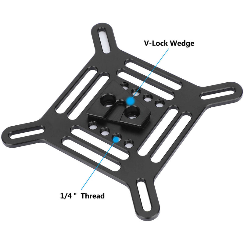 CAMVATE Multipurpose VESA Mount Adapter Plate with V-Lock Wedge