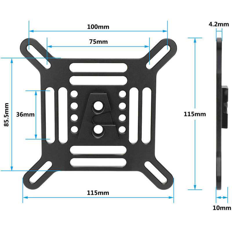 CAMVATE Multipurpose VESA Mount Adapter Plate with V-Lock Wedge