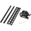CAMVATE Arca-Type Quick Release Receiver with 10" Dovetail, Rods & 15mm LWS Rod Clamp