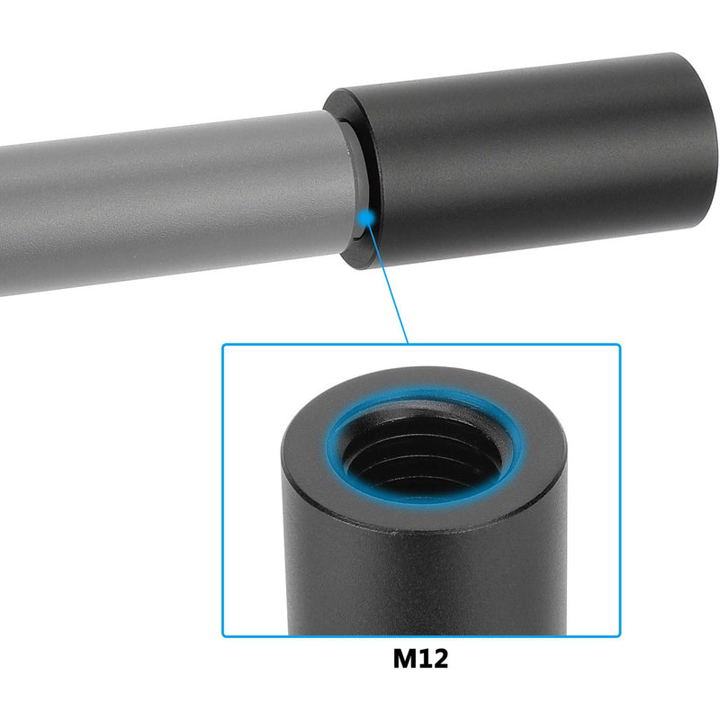 CAMVATE Short 19mm Rod with M12 Thread & 0.26" Hole (1.5")
