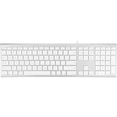 Macally Full-Size USB-C Keyboard for Mac (Silver Aluminum)