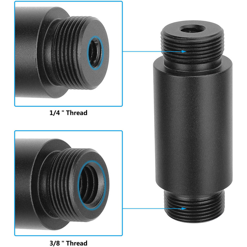 CAMVATE 2" Micro Rod Microphone Mount with 5/8"-27 Male Screw Thread