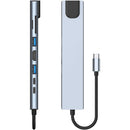 CAMVATE 8-in-1 Multiport Adapter USB-C Hub (Silver)