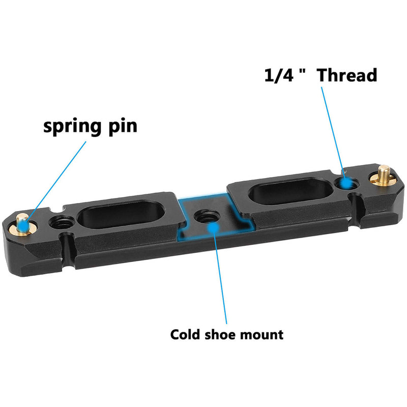 CAMVATE NATO Safety Rail with Cold Shoe & 1/4"-20 Accessory Mount (3.9")
