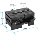 CAMVATE ARRI-Style Bridge Plate with 15mm LWS Rod Clamp