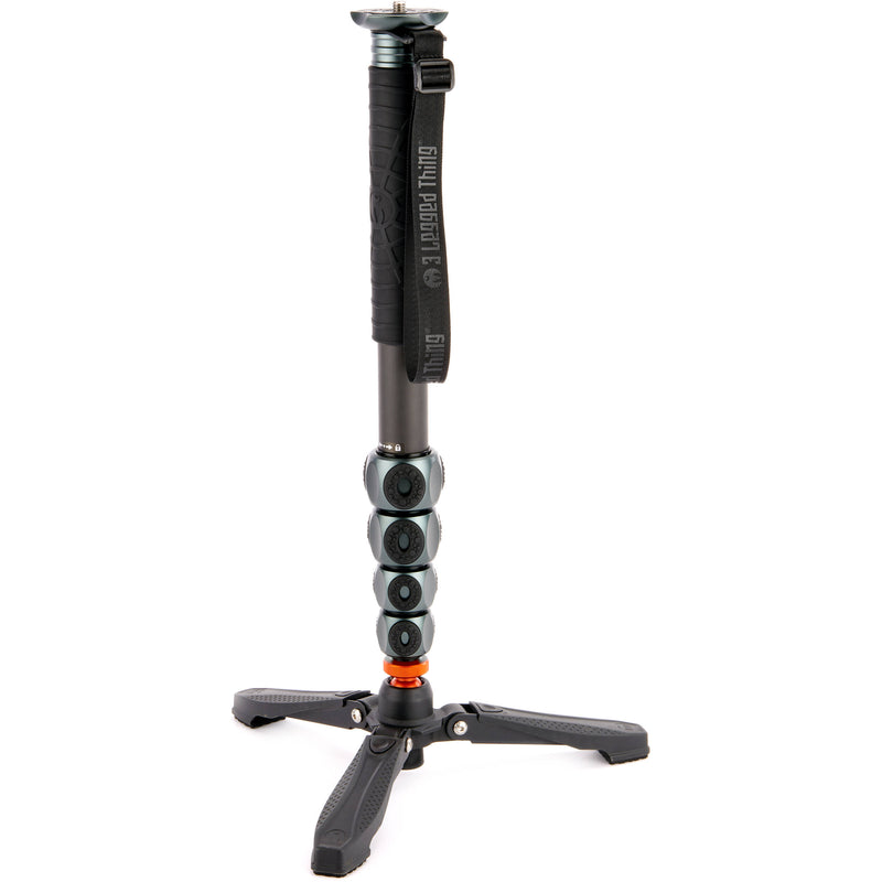 3 Legged Thing Alana Carbon Fiber Monopod with DocZ Foot Stabilizer Kit (Metallic Slate Gray)