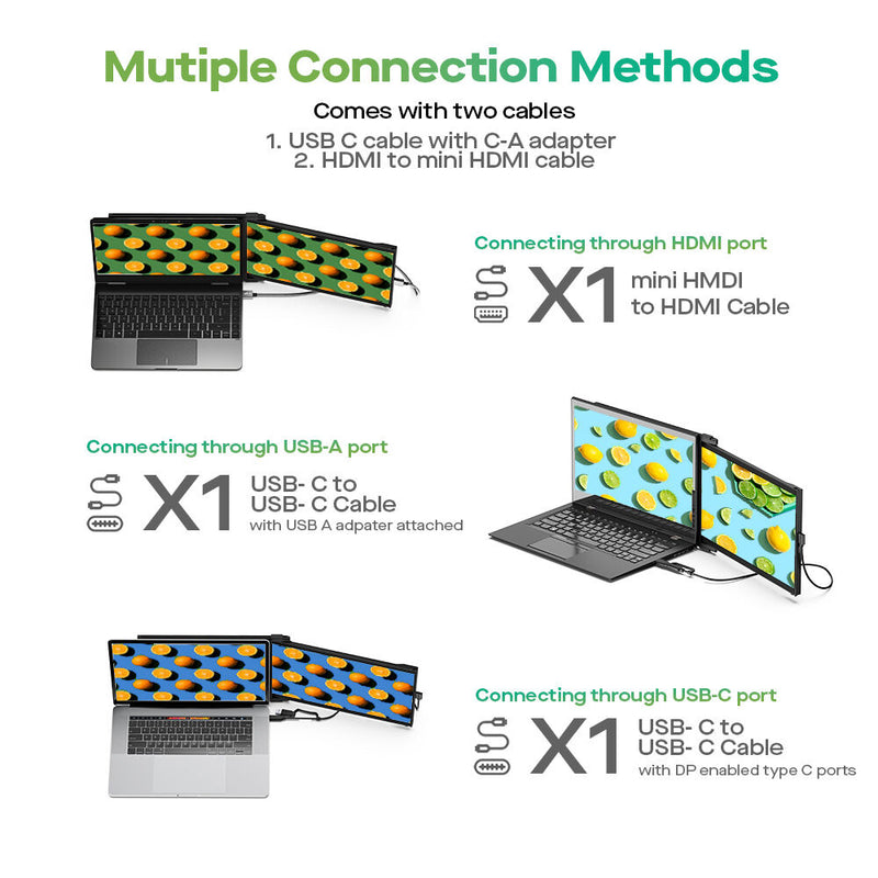 Mobile Pixels DUEX Max DS 14.1" Portable IPS Laptop Monitor