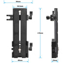 CAMVATE Manfrotto-Type Sliding Quick Release Plate with Clamp Base & 15mm Rod Port
