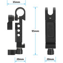 CAMVATE 15mm Rod Clamp to Manfrotto-Type Plate Mount