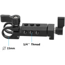 CAMVATE 15mm Rod Clamp to Manfrotto-Type Plate Mount